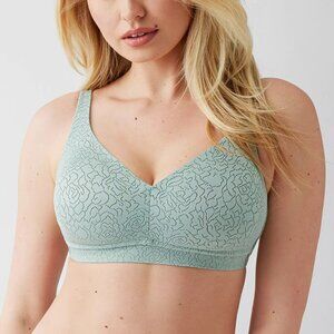 Wacoal Size 38D Iceberg Green Inside Job Unpadded Wireless Full-Coverage Bra
